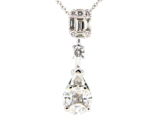 DIAMOND PENDANT, 18KW (N)