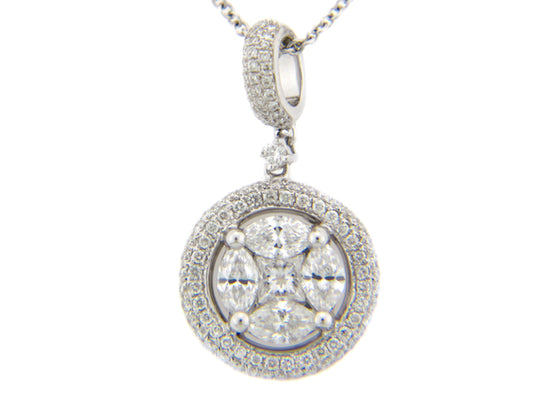 DIAMOND PENDANT, 18KW (N)