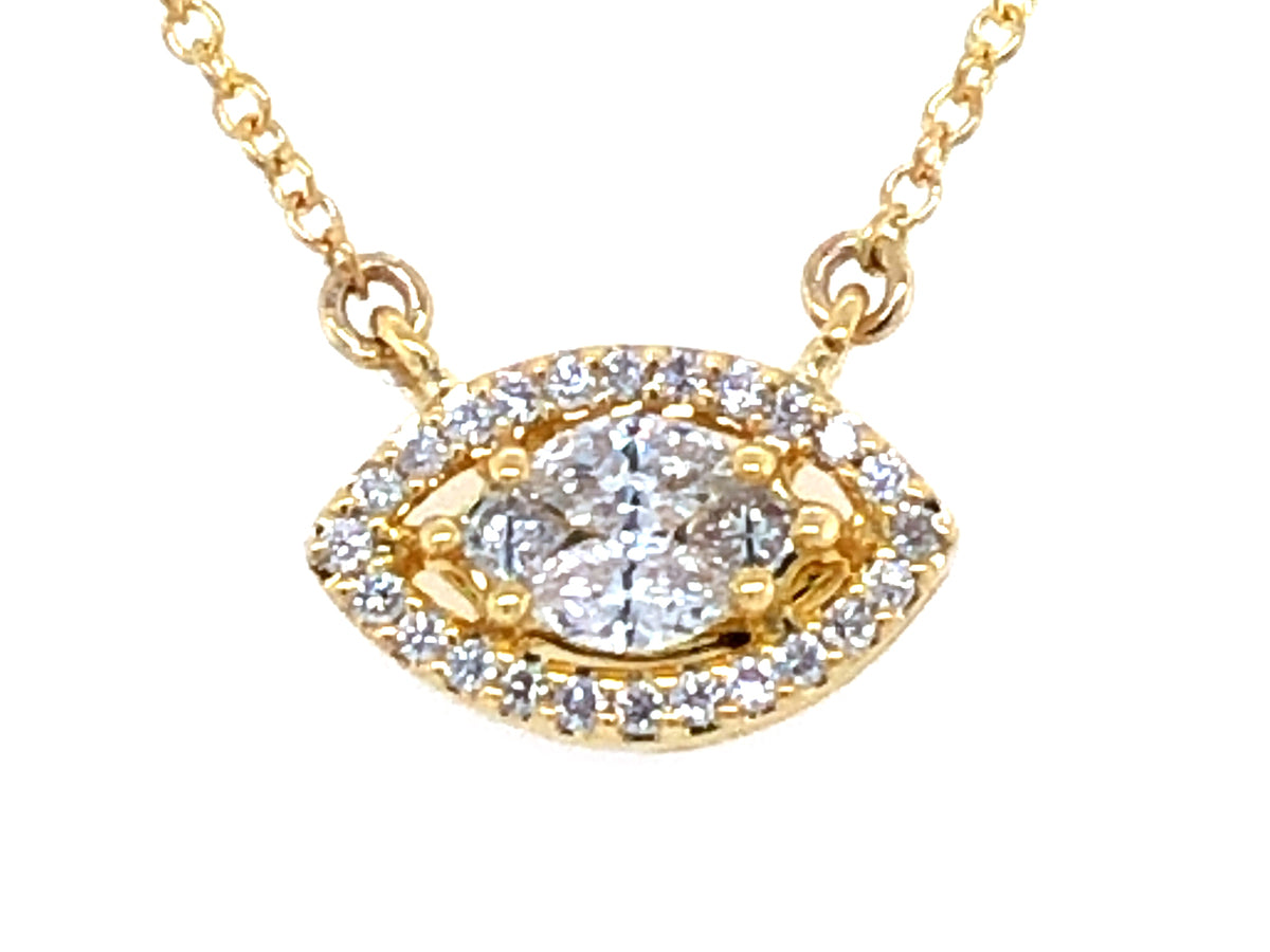DIAMOND MARQUIS PENDANT NECKLACE