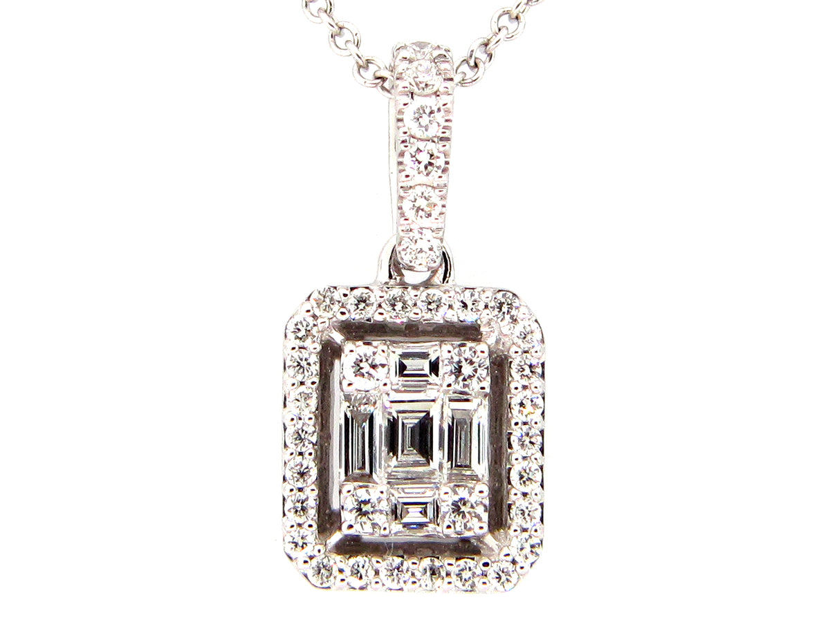 DIAMOND PENDANT, 18KW (N)