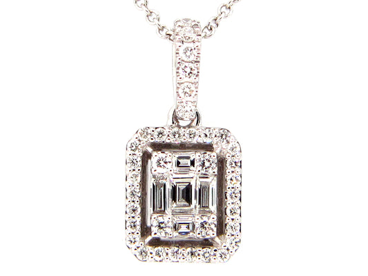 DIAMOND PENDANT, 18KW (N)