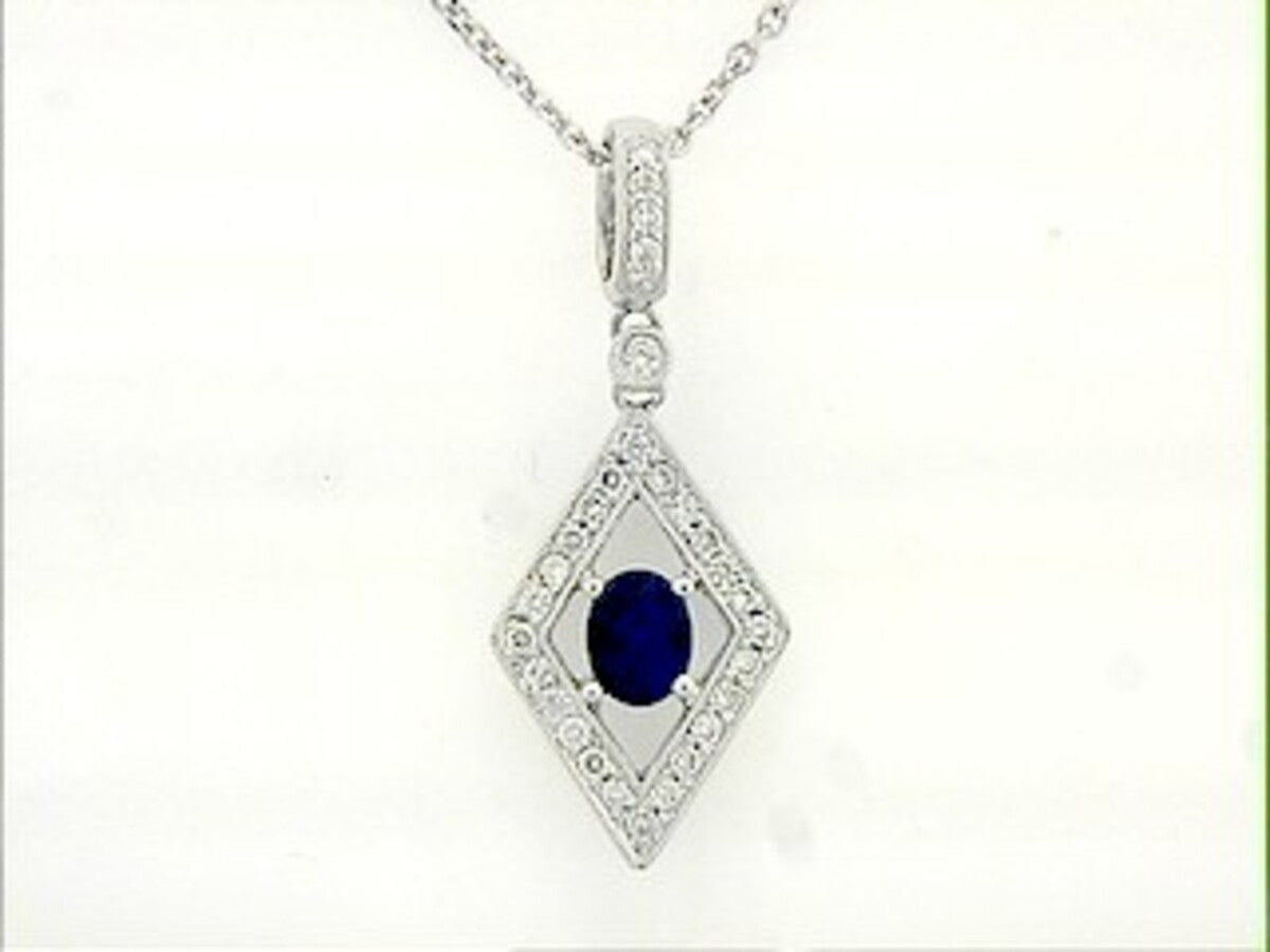 SAPPHIRE & DIAMOND PENDANT