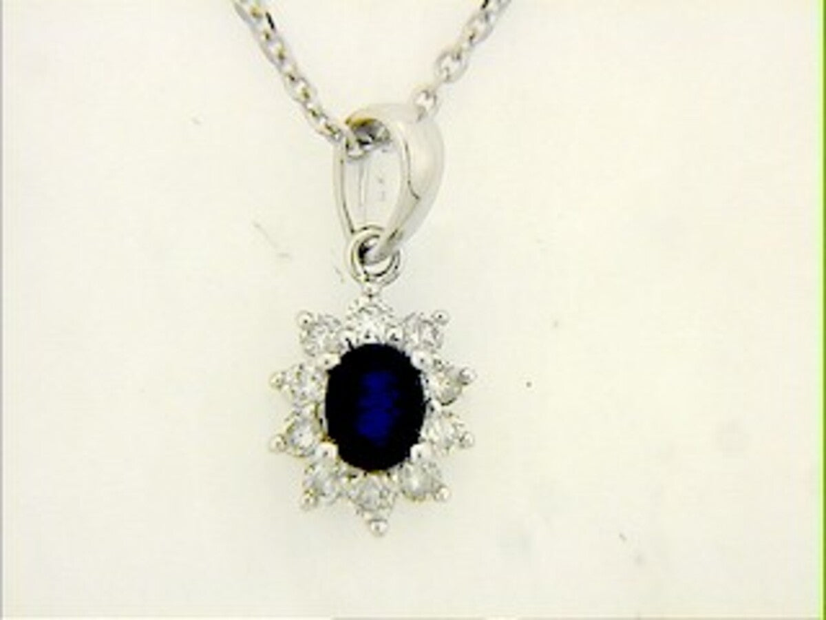 SAPPHIRE & DIAMOND PENDANT