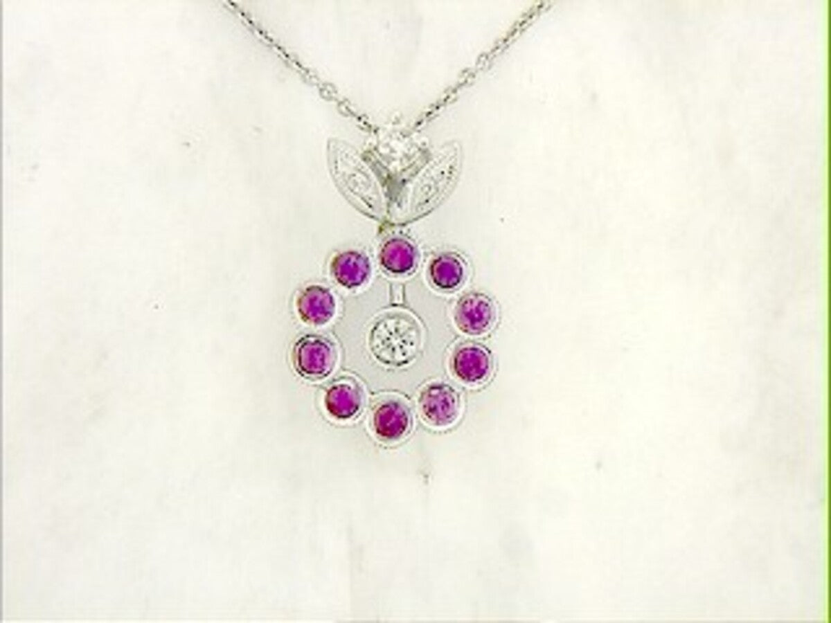 PINK SAPPHIRE & DIAMOND PENDANT