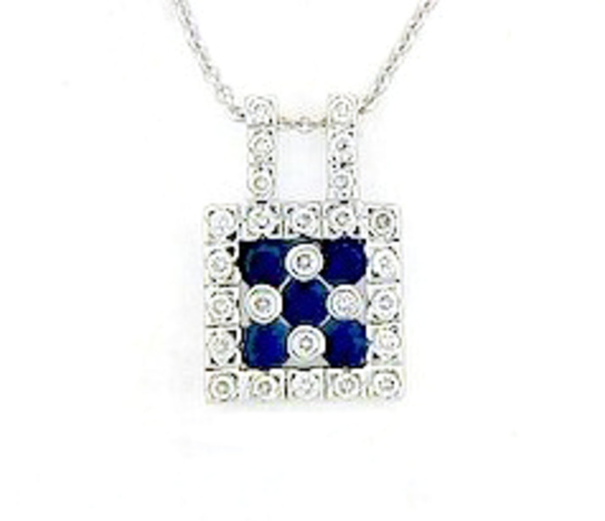 SAPPHIRE & DIAMOND PENDANT