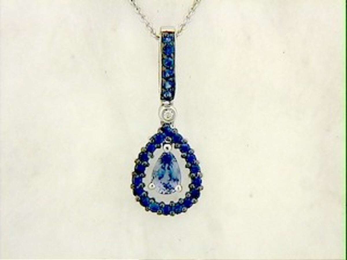 SAPPHIRE & DIAMOND PENDANT