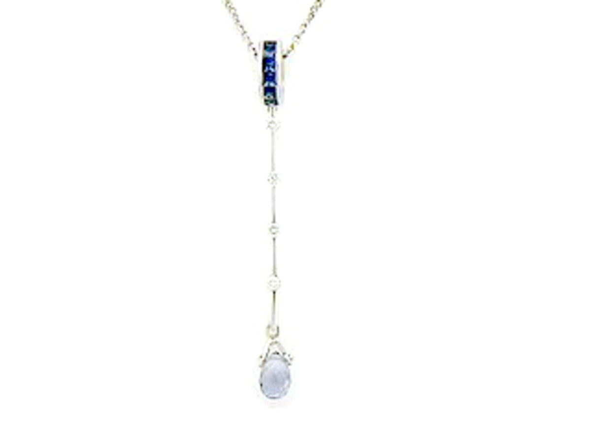 SAPPHIRE & DIAMOND PENDANT