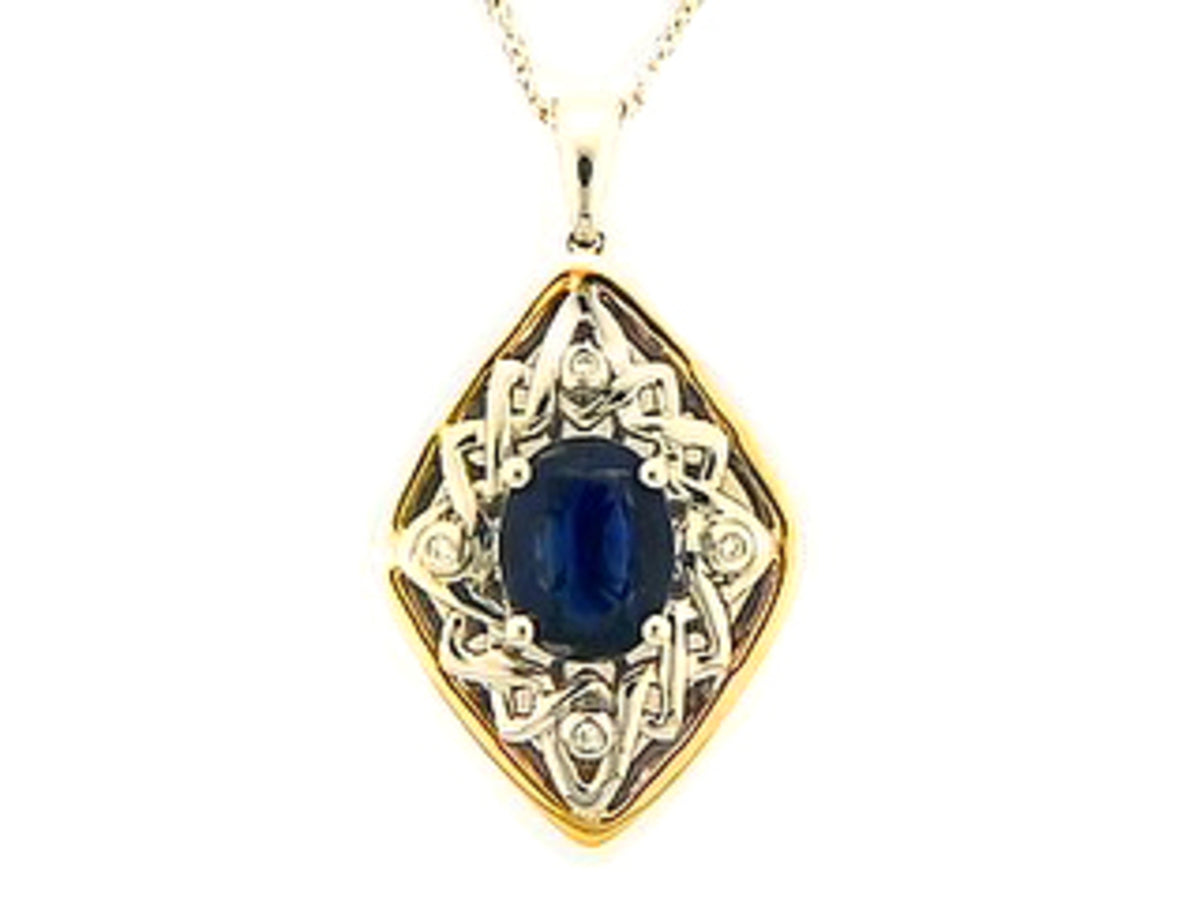 NEPAL KYANITE & DIAMOND PENDANT