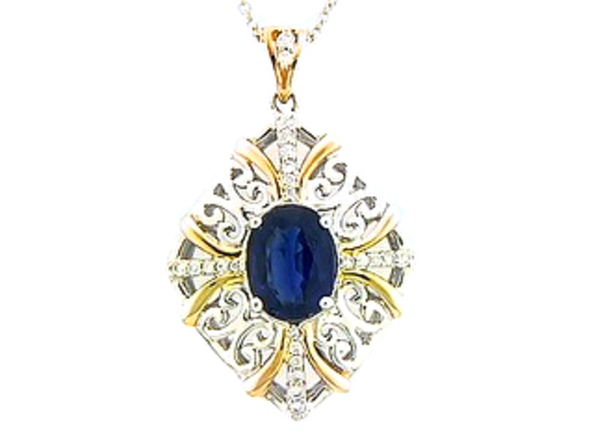 KYANITE & DIAMOND PENDANT