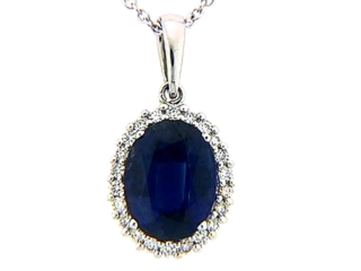 KYANITE & DIAMOND PENDANT