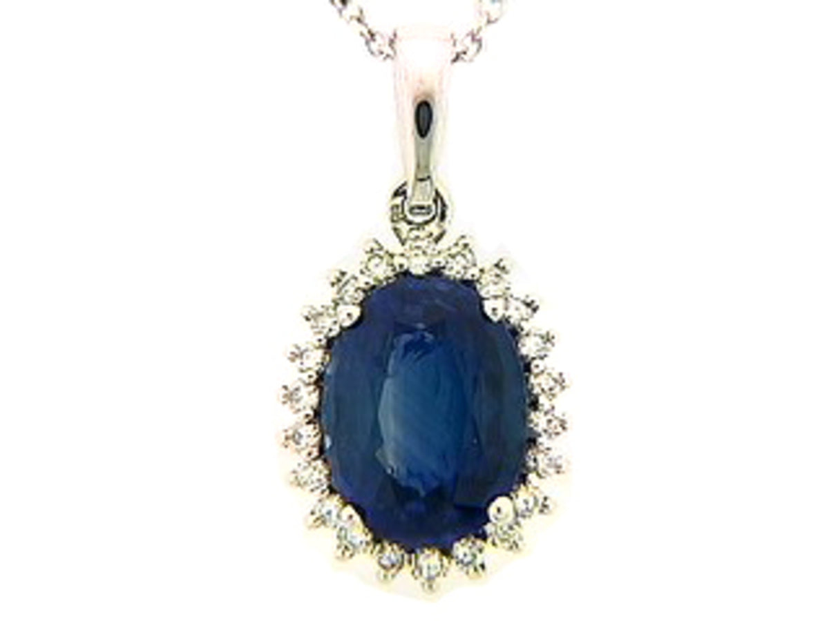 NEPAL KYANITE & DIAMOND PENDANT