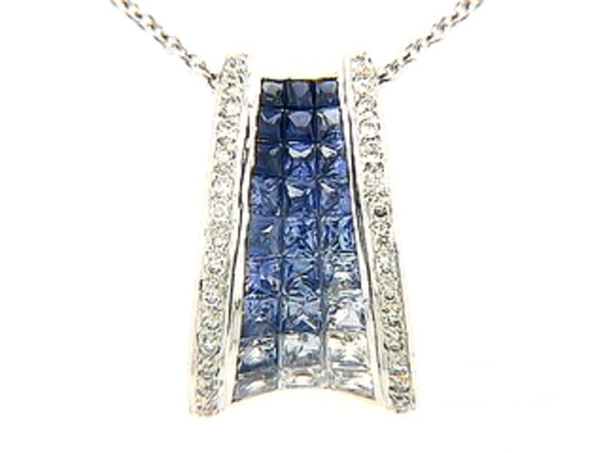 SAPPHIRE & DIAMOND PENDANT