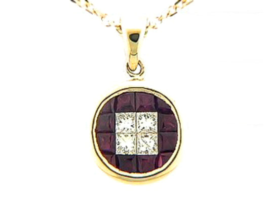 RUBY & DIAMOND PENDANT