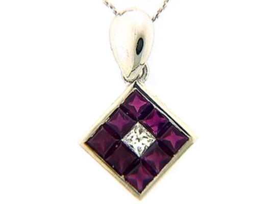 Ruby Diamond Pendant