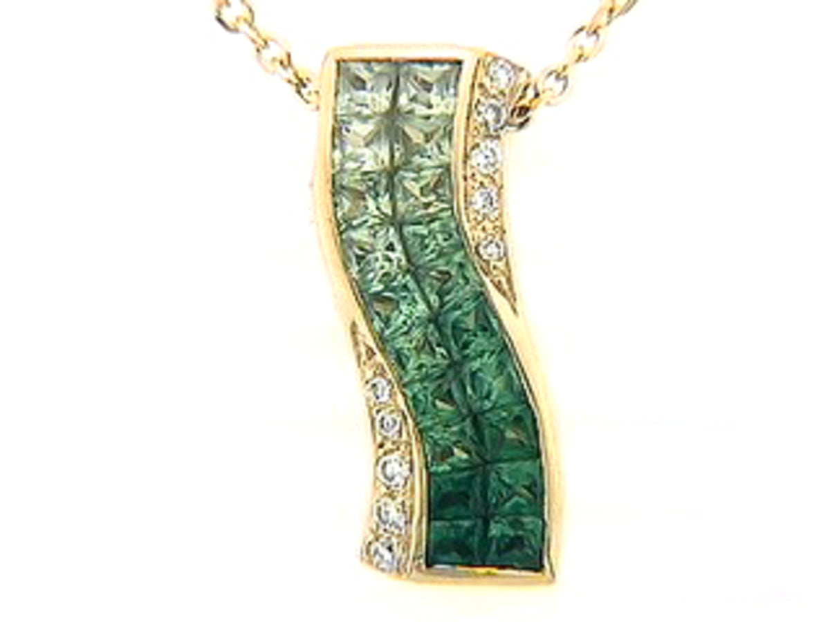 Tsavorite Diamond Pendant