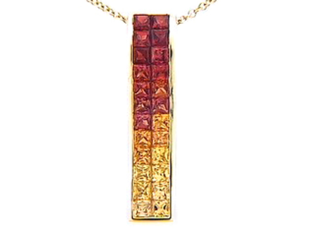 ORANGE SAPPHIRE PENDANT