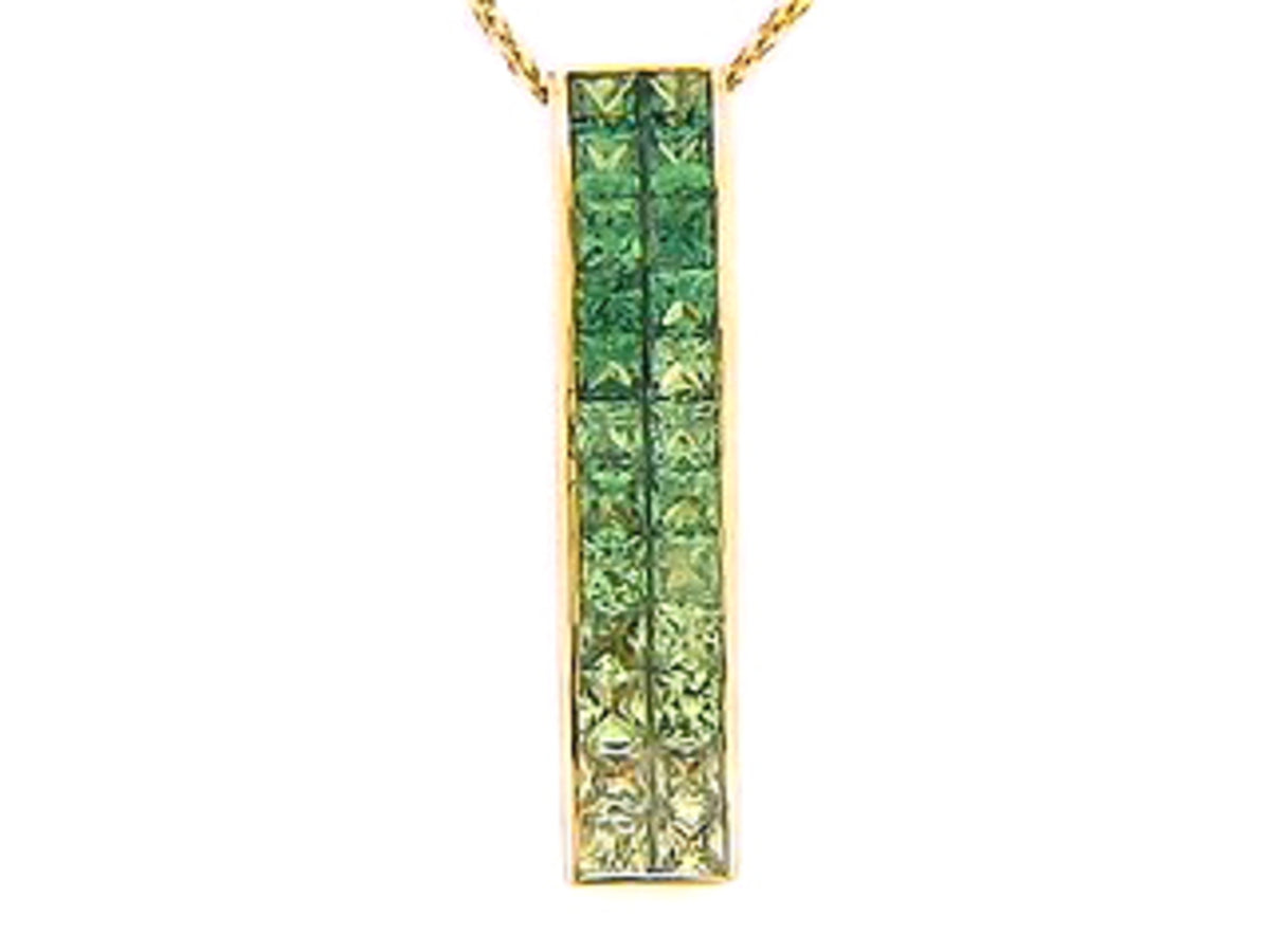 TSAVORITE & DIAMOND PENDANT