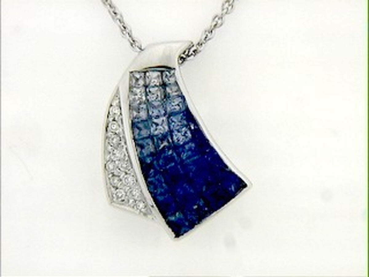 SAPPHIRE & DIAMOND PENDANT