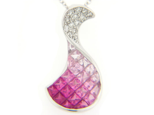PINK SAPPHIRE & DIAMOND PENDANT