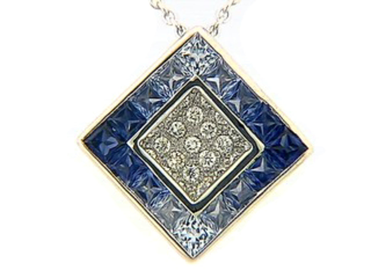 SAPPHIRE & DIAMOND PENDANT