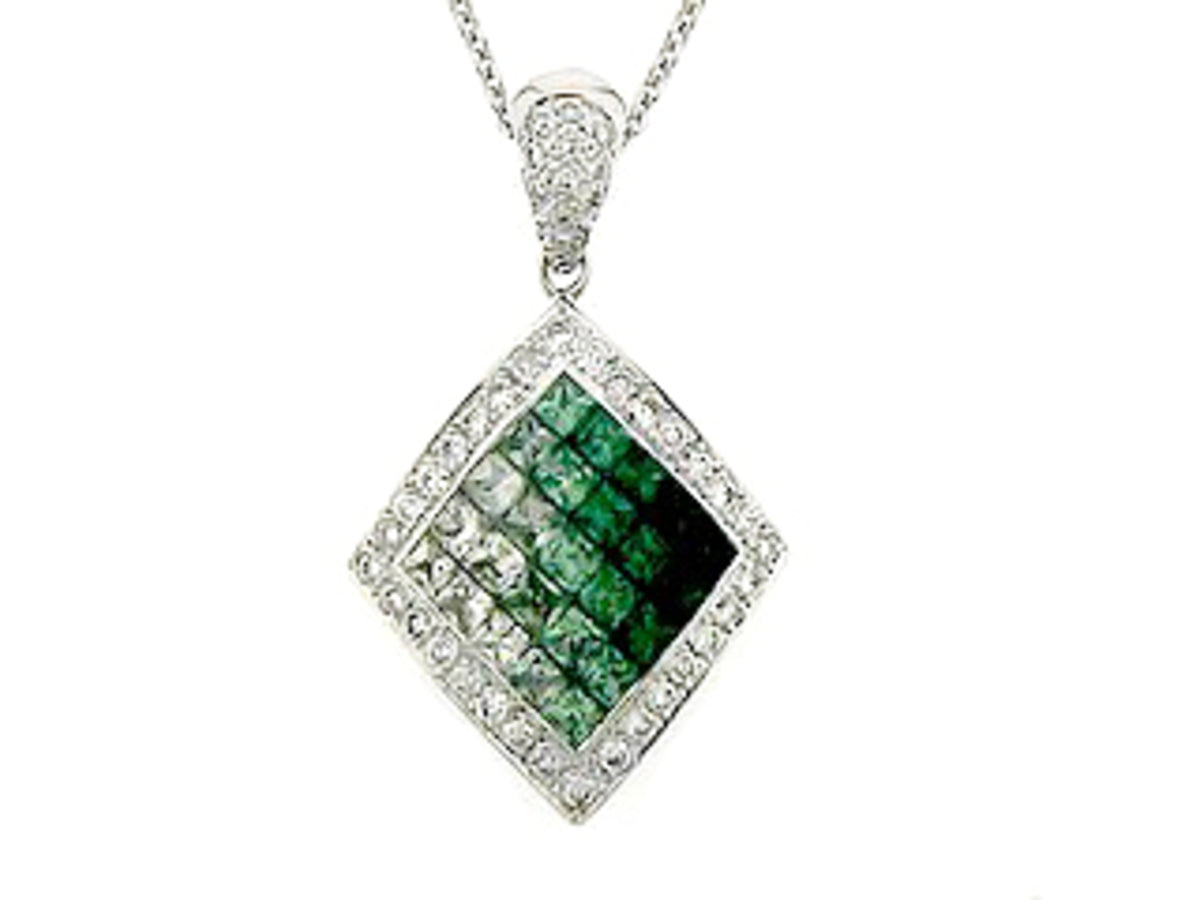 TSAVORITE & DIAMOND PENDANT