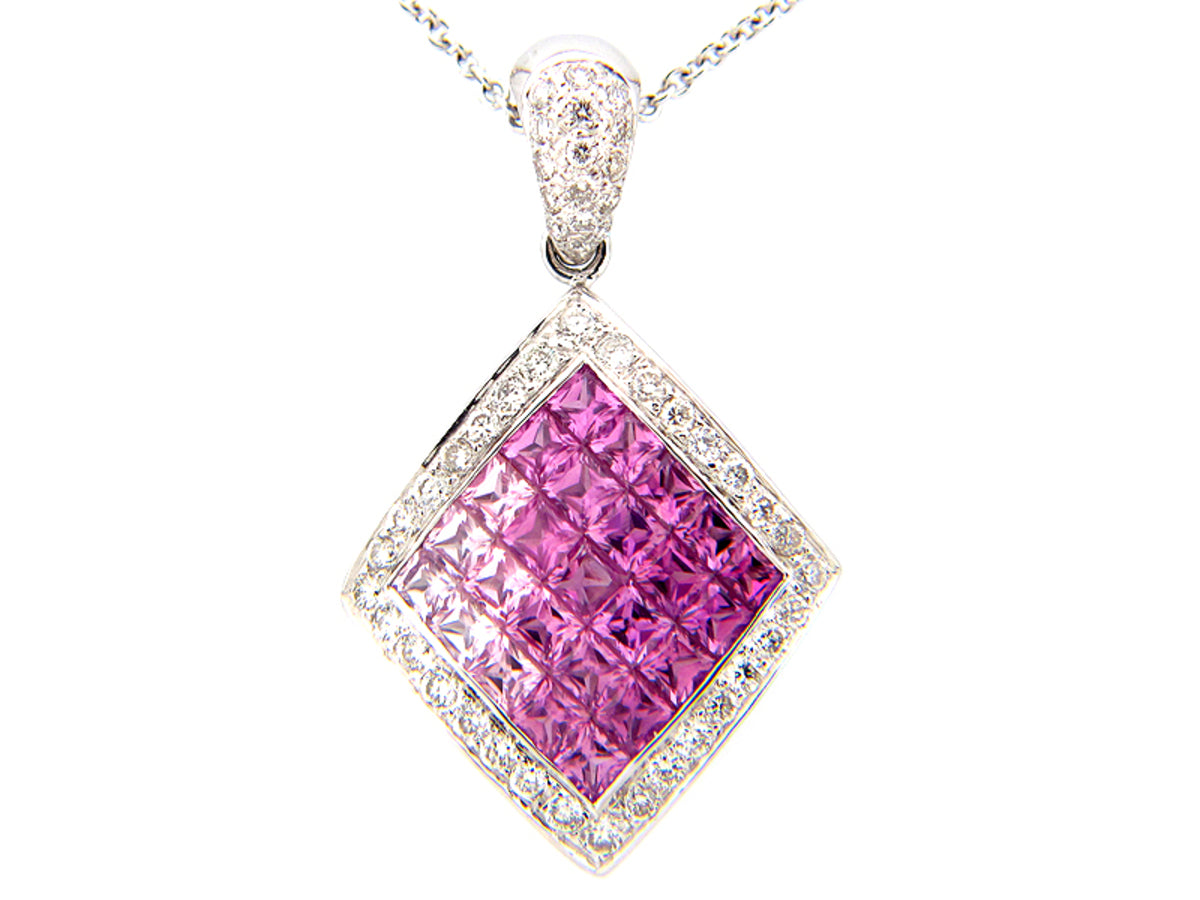 PURPLE SAPPHIRE & DIAMOND PENDANT