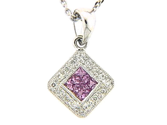 PINK SAPPHIRE & DIAMOND PENDANT