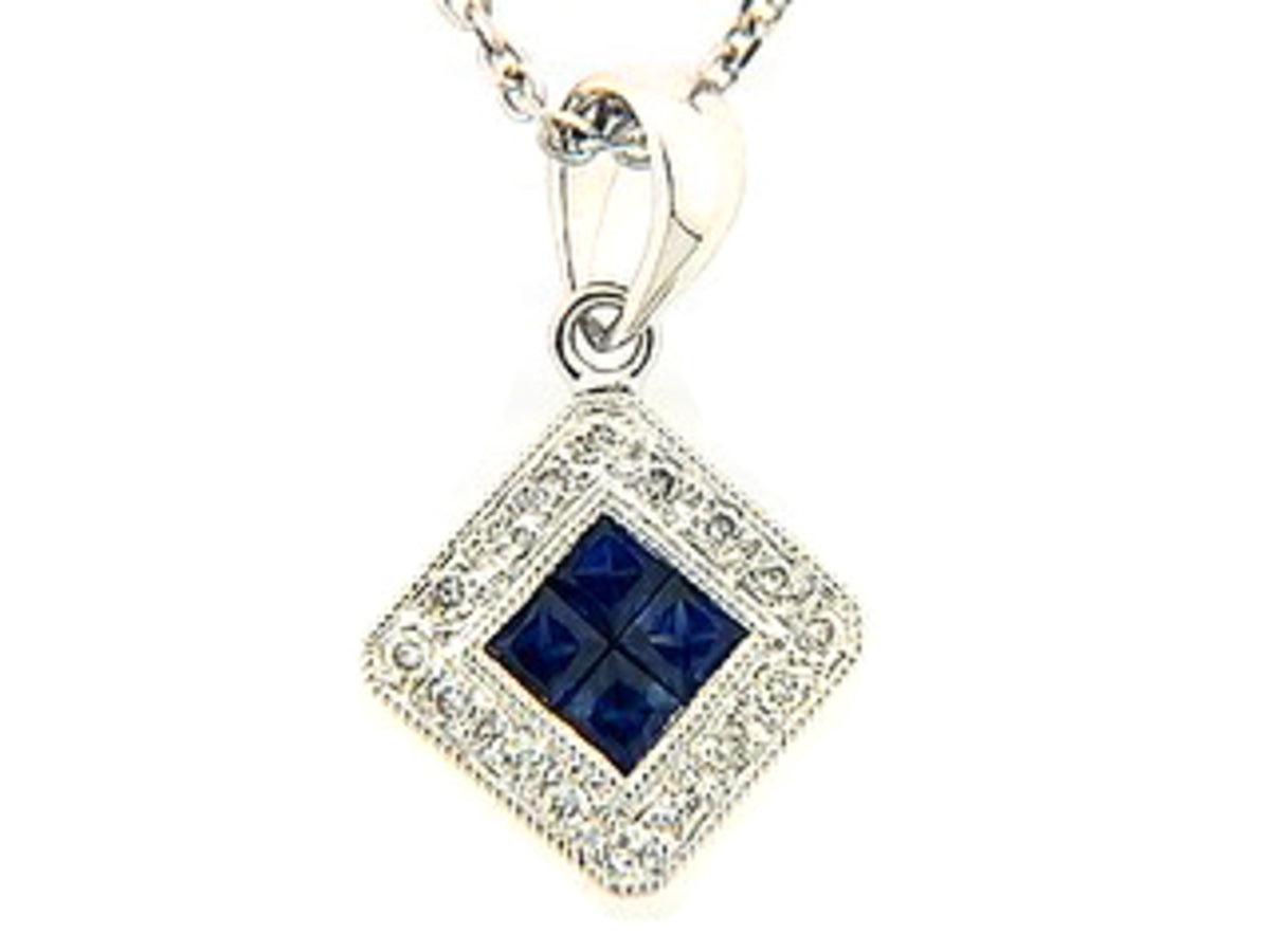SAPPHIRE & DIAMOND PENDANT