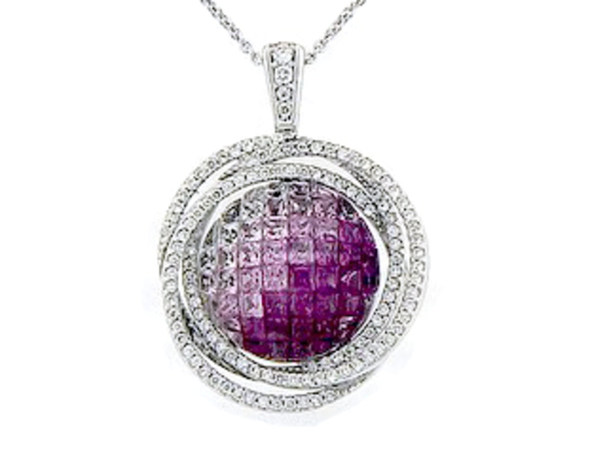 PINK SAPPHIRE & DIAMOND PENDANT