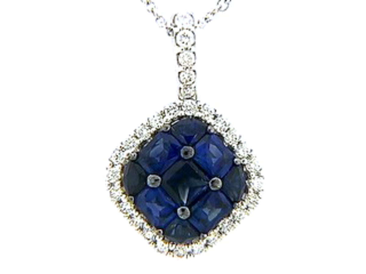 SAPPHIRE & DIAMOND PENDANT