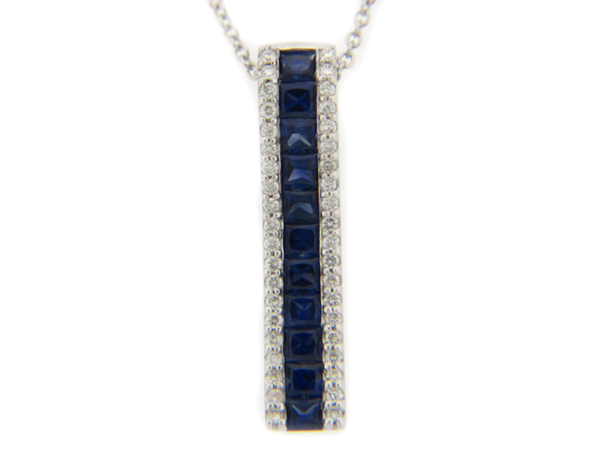 SAPPHIRE & DIAMOND PENDANT