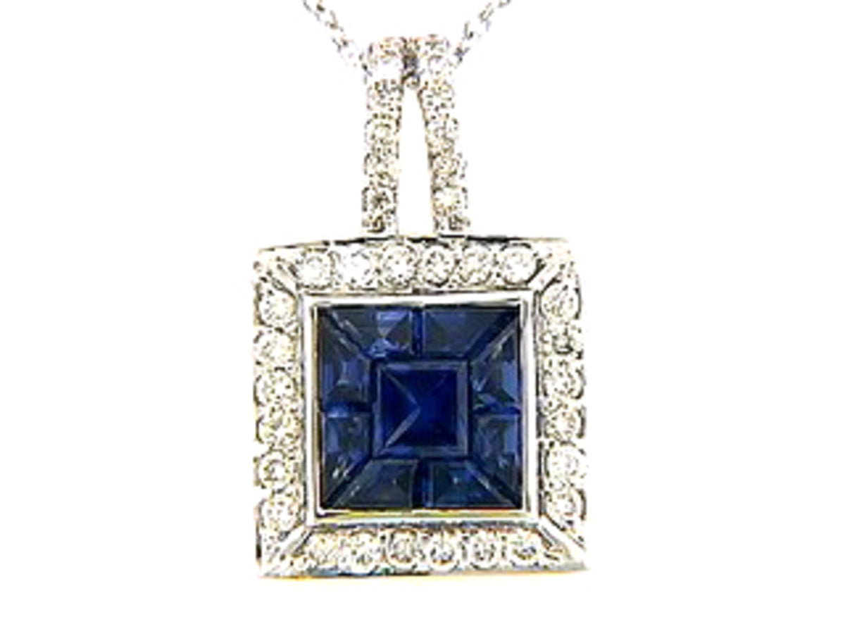 SAPPHIRE & DIAMOND PENDANT