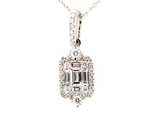 DIAMOND PENDANT, 18KW (N)