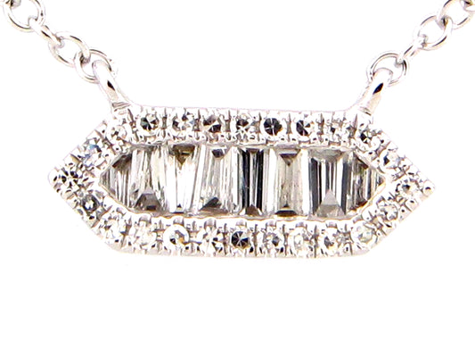 DIAMOND HEXAGON PENDANT NECKLACE
