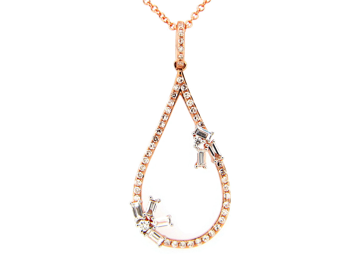 DIAMOND PENDANT, 14KR (N)