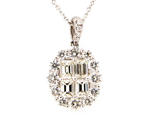 DIAMOND PENDANT, 18KW (N)