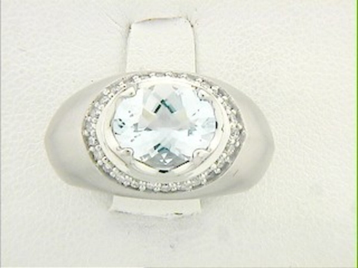CHB AQUA & DIAMOND RING