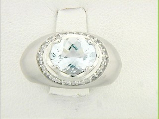 CHB AQUA & DIAMOND RING