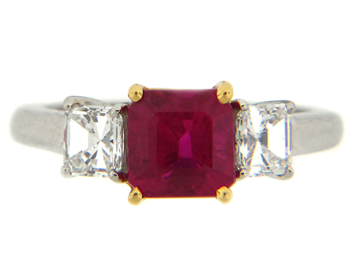 RU & DI RING, PLAT/18K (E), C=2.07