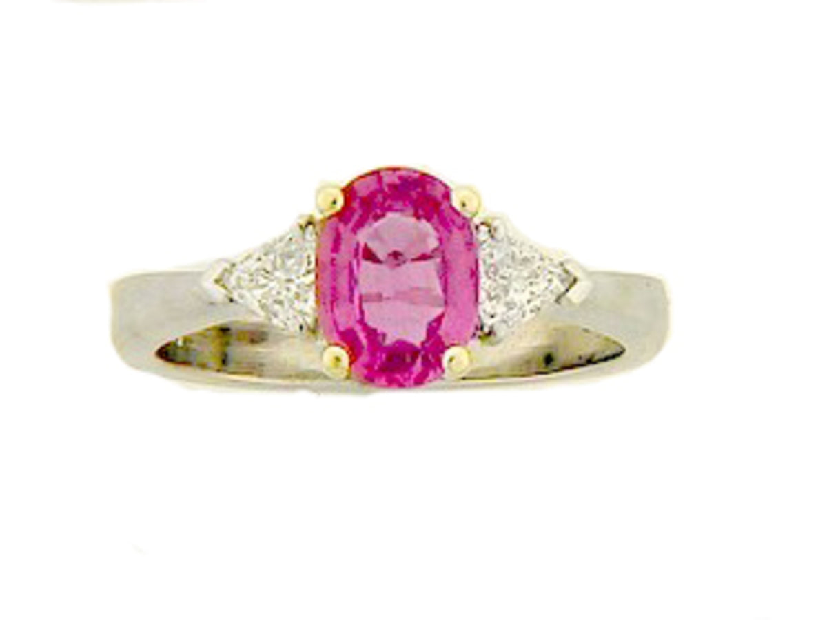 PINK SAPPHIRE & DIAMOND RING