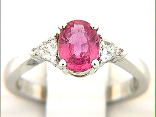 PINK SAPPHIRE & DIAMOND RING