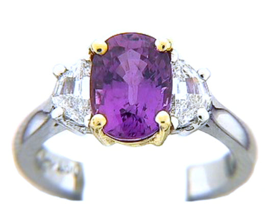 PK SA & DI RING, PLAT/18K (E), C=3.50
