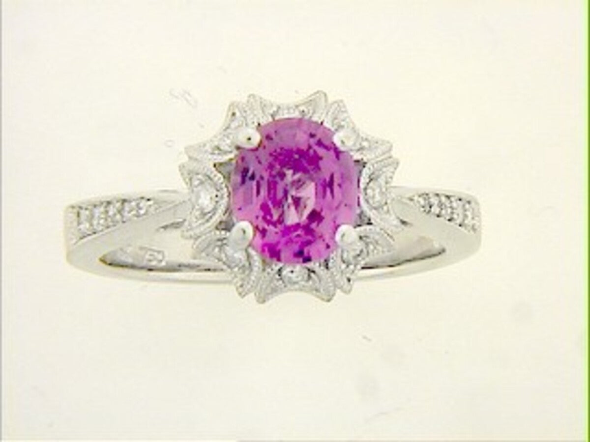 PINK SAPPHIRE & DIAMOND RING