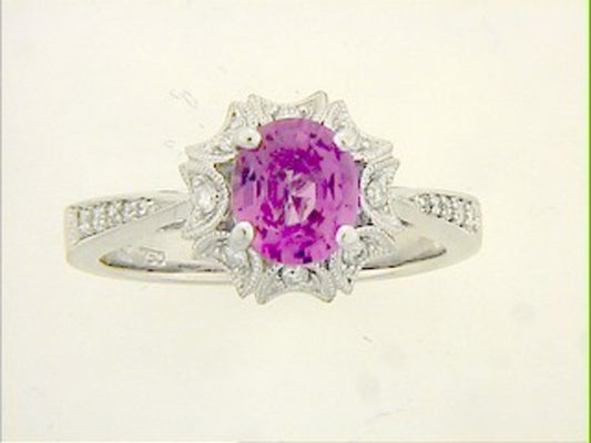 PINK SAPPHIRE & DIAMOND RING