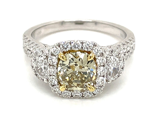 NATURAL YELLOW DIAMOND RING