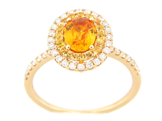 YELLOW SAPPHIRE & DIAMOND RING