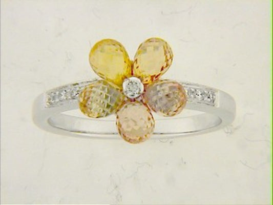 YELLOW SAPPHIRE & DIAMOND RING