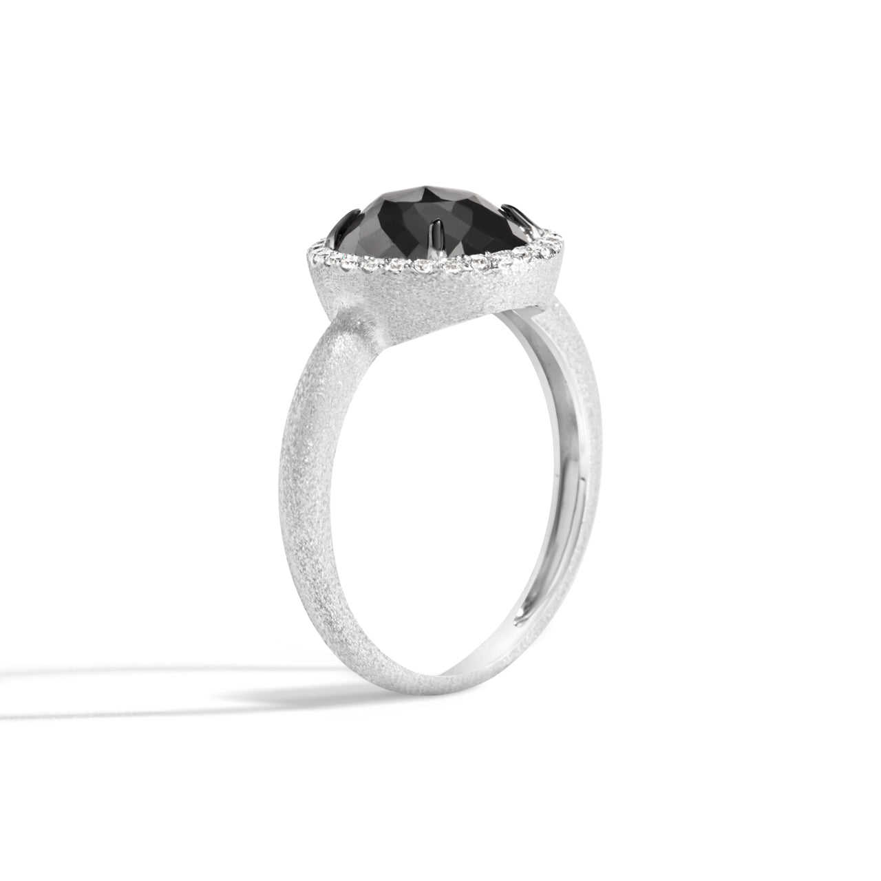 Rose Cut Black Diamond Ring