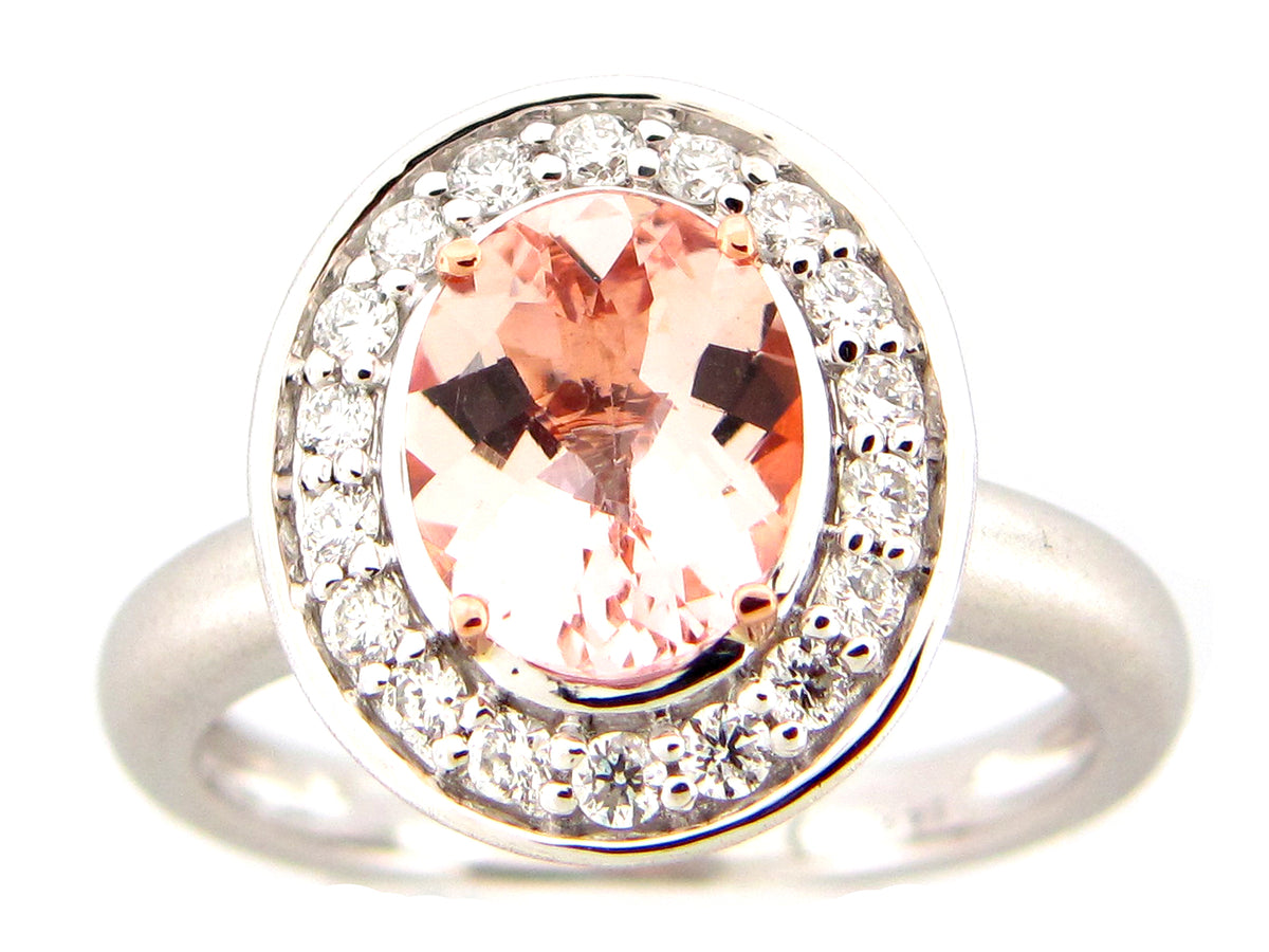 MORGANITE & DIAMOND RING