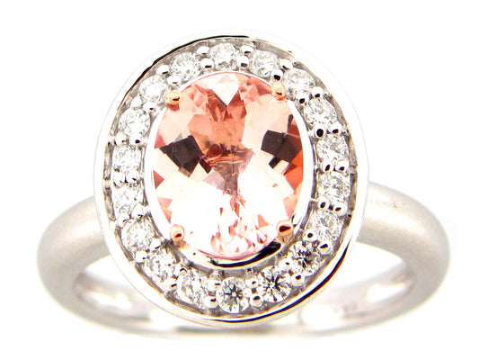 MORGANITE & DIAMOND RING